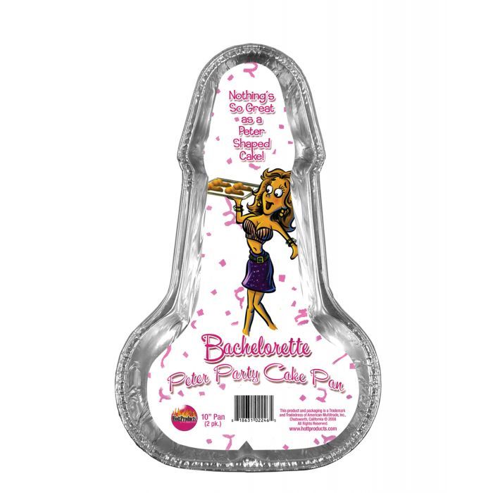 Bachelorette Disposable Peter Party Cake Pan Medium - Pack of 2