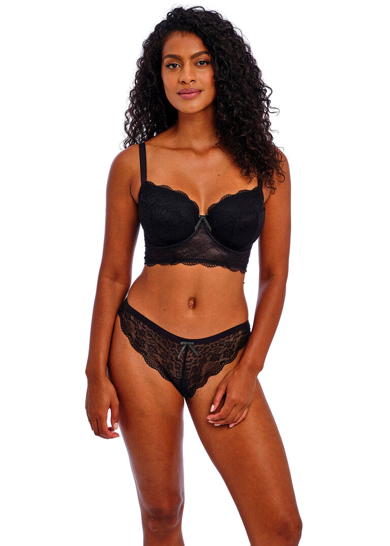Freya Fancies Black Underwire Longline Bra