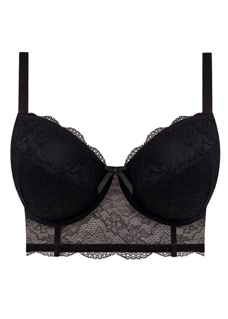Freya Fancies Black Underwire Longline Bra