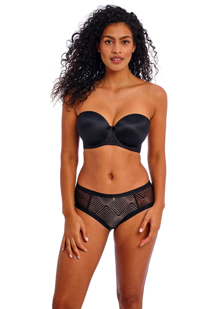 Deco Black Underwire Strapless Molded Bra