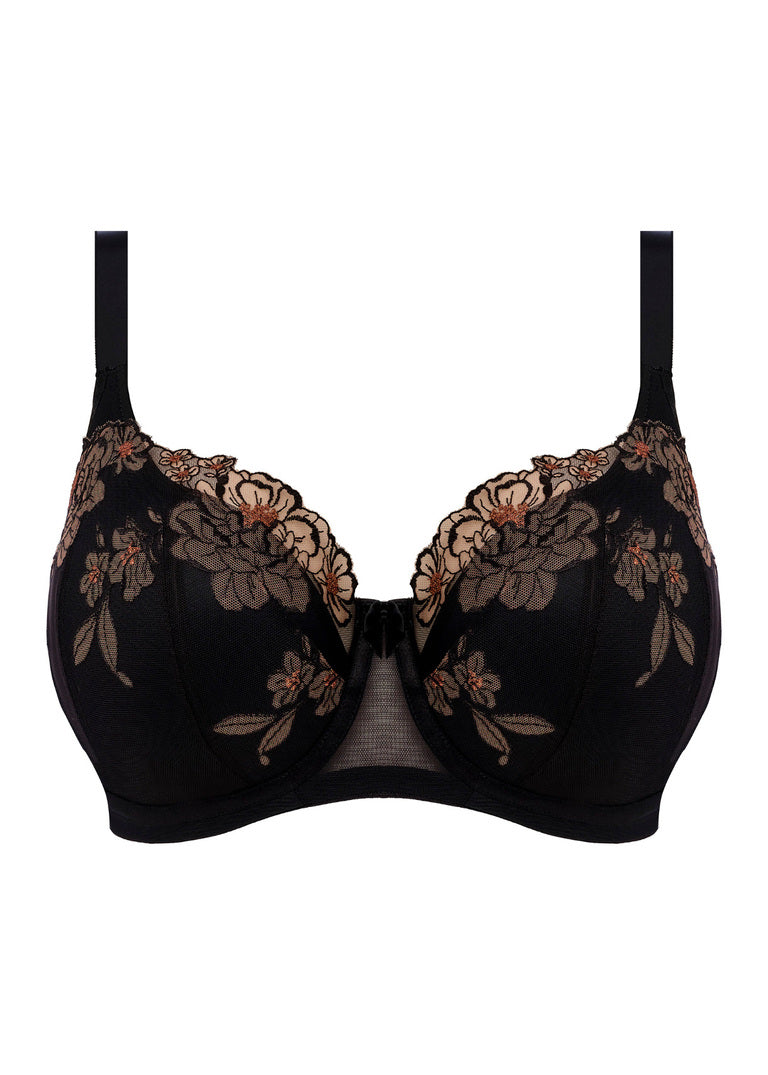 Teagan Black Almond Uw Padded Half Cup Bra