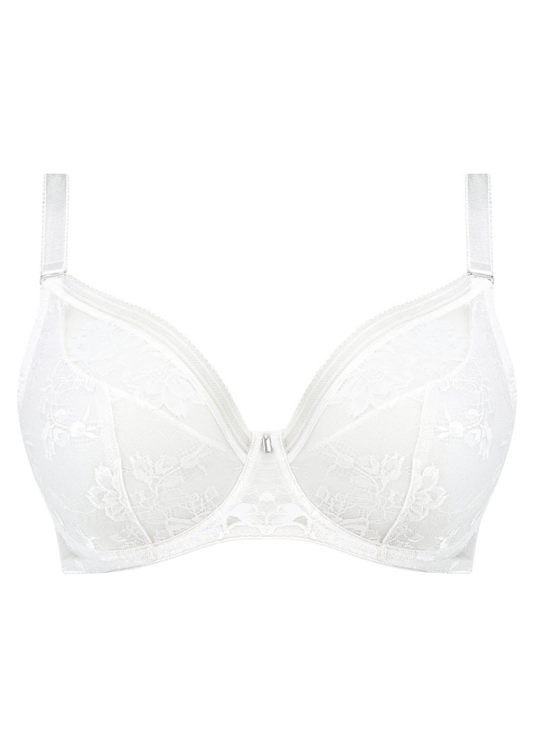 Fusion Lace White UW Padded Plunge Bra