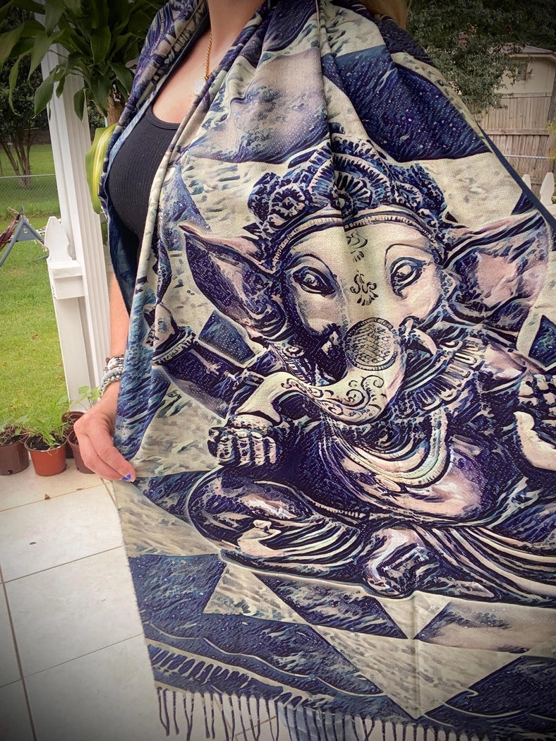 Ganesha Sri Yantra Festival Pashmina