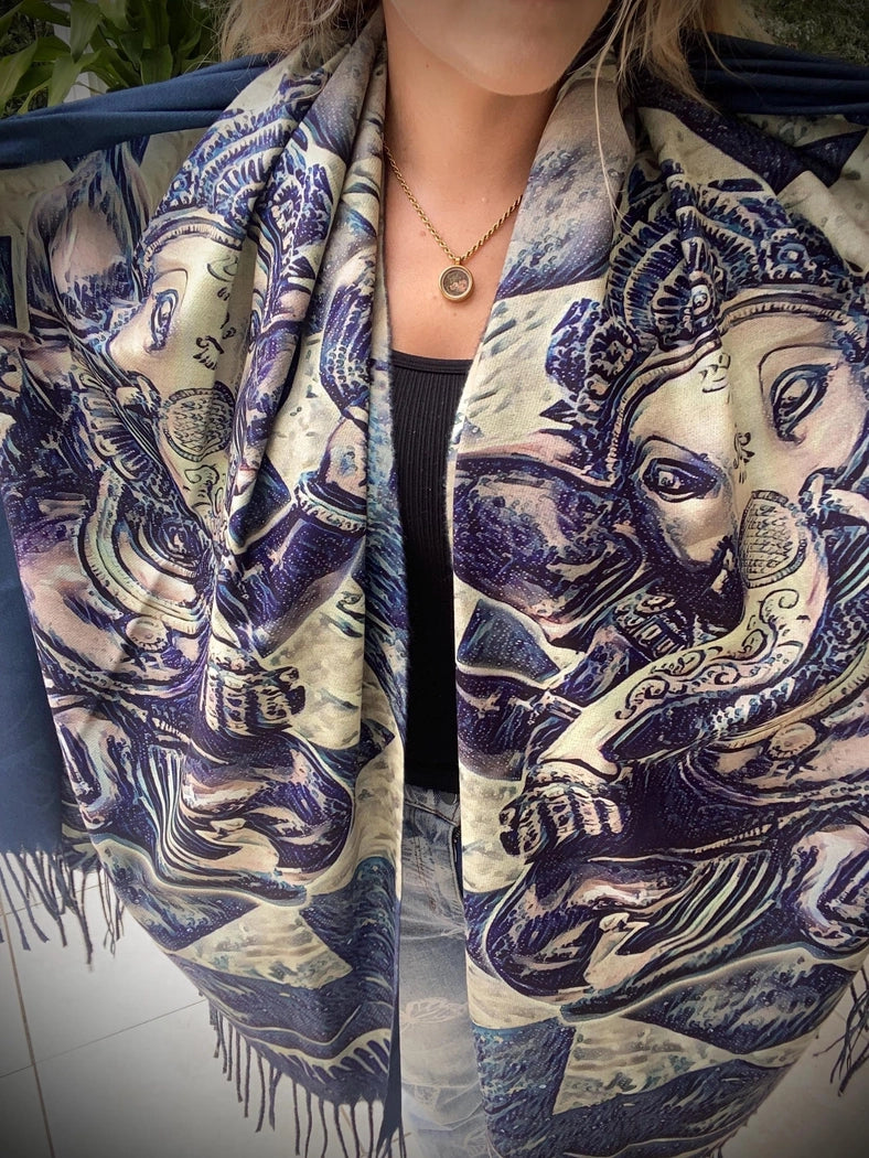 Ganesha Sri Yantra Festival Pashmina