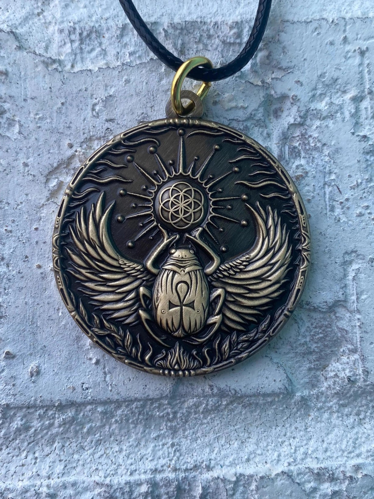 Scarab Seed of Life Pendant
