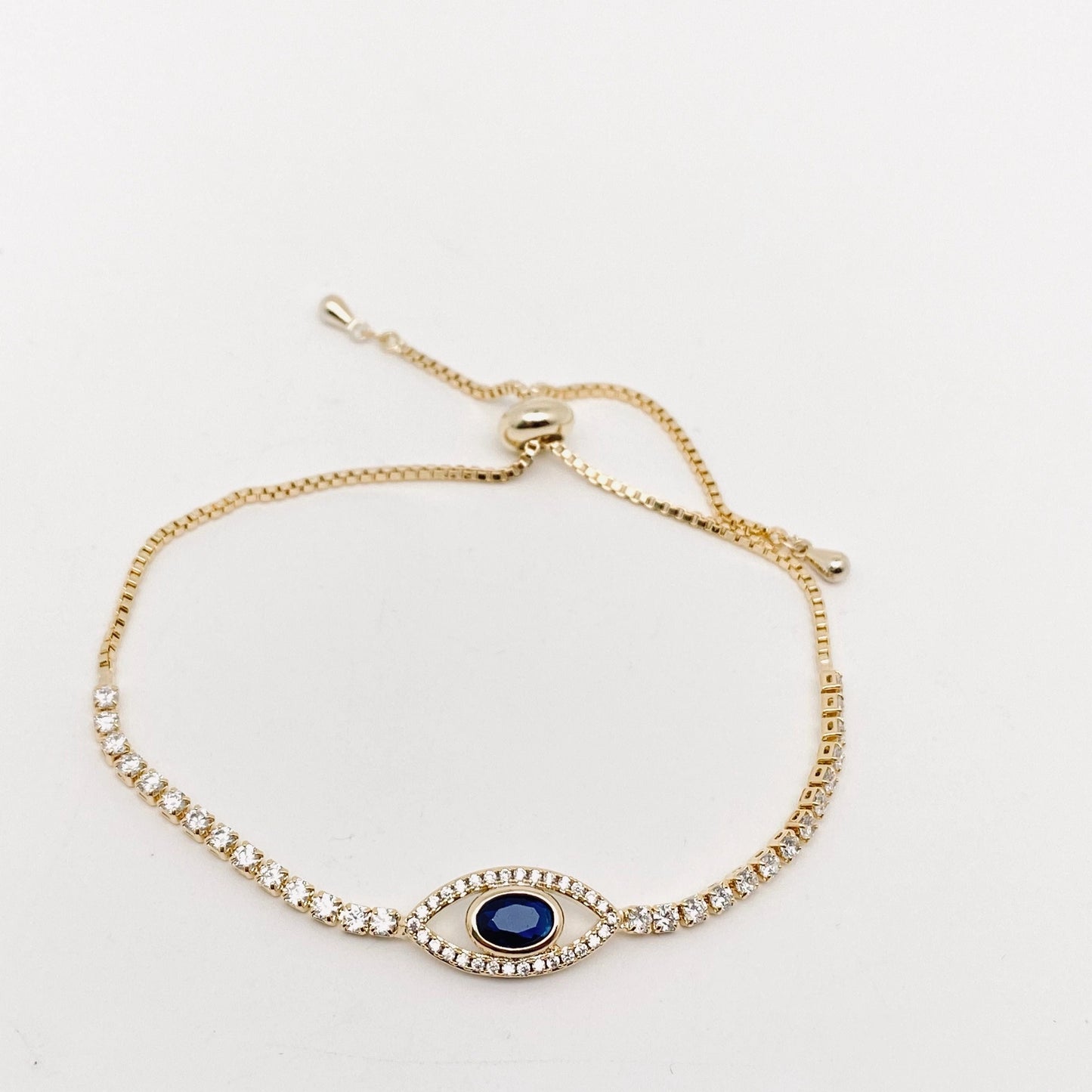 Multi-Style Zircon-Inlaid Evil Eye Bracelet