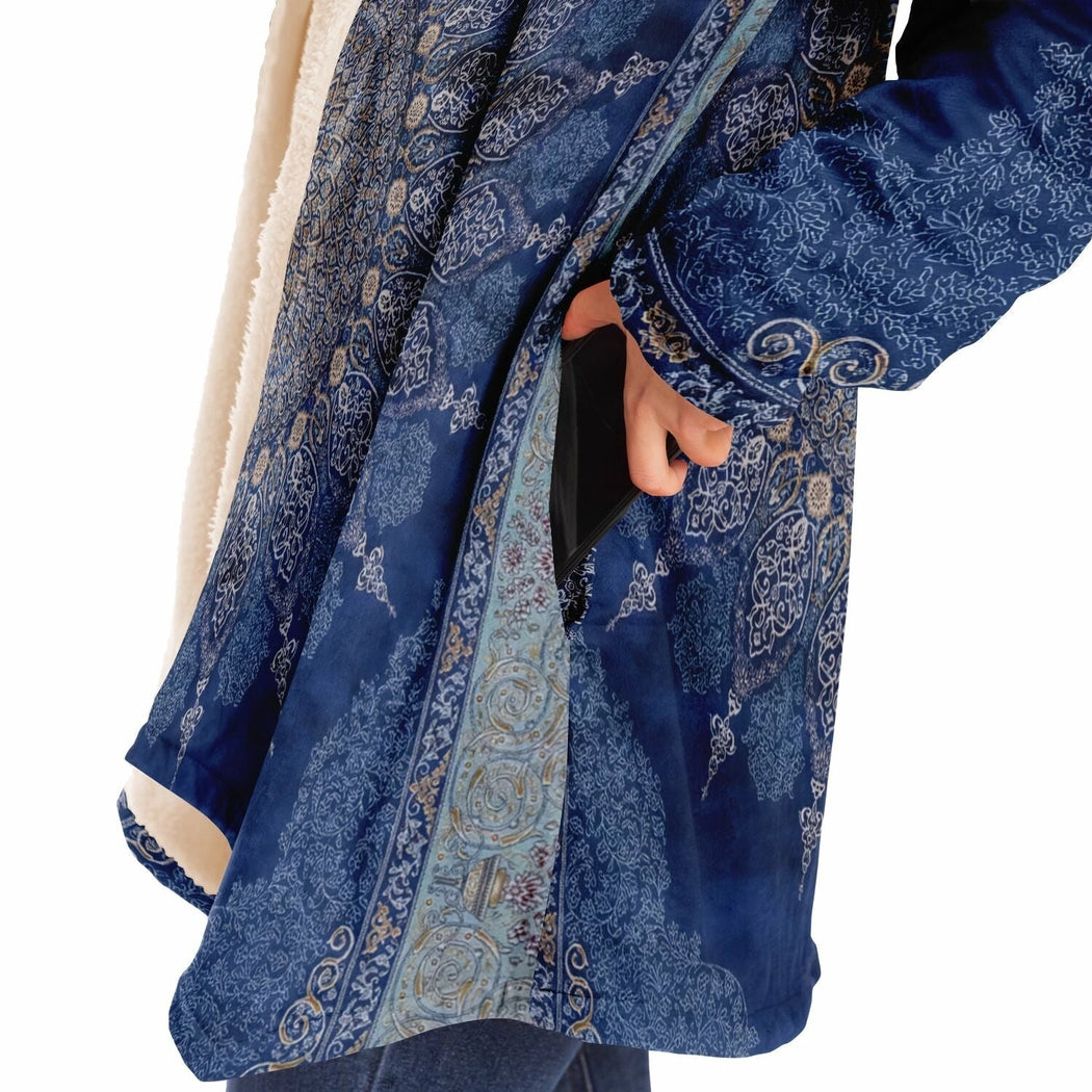 Radial Blue Persian Carpet Cuddle Cloak