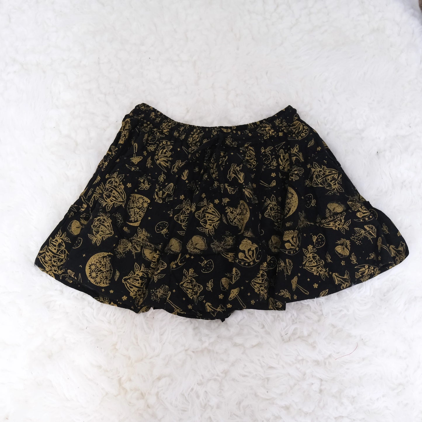 Flowy Mushroom/Celestial Boho Skort