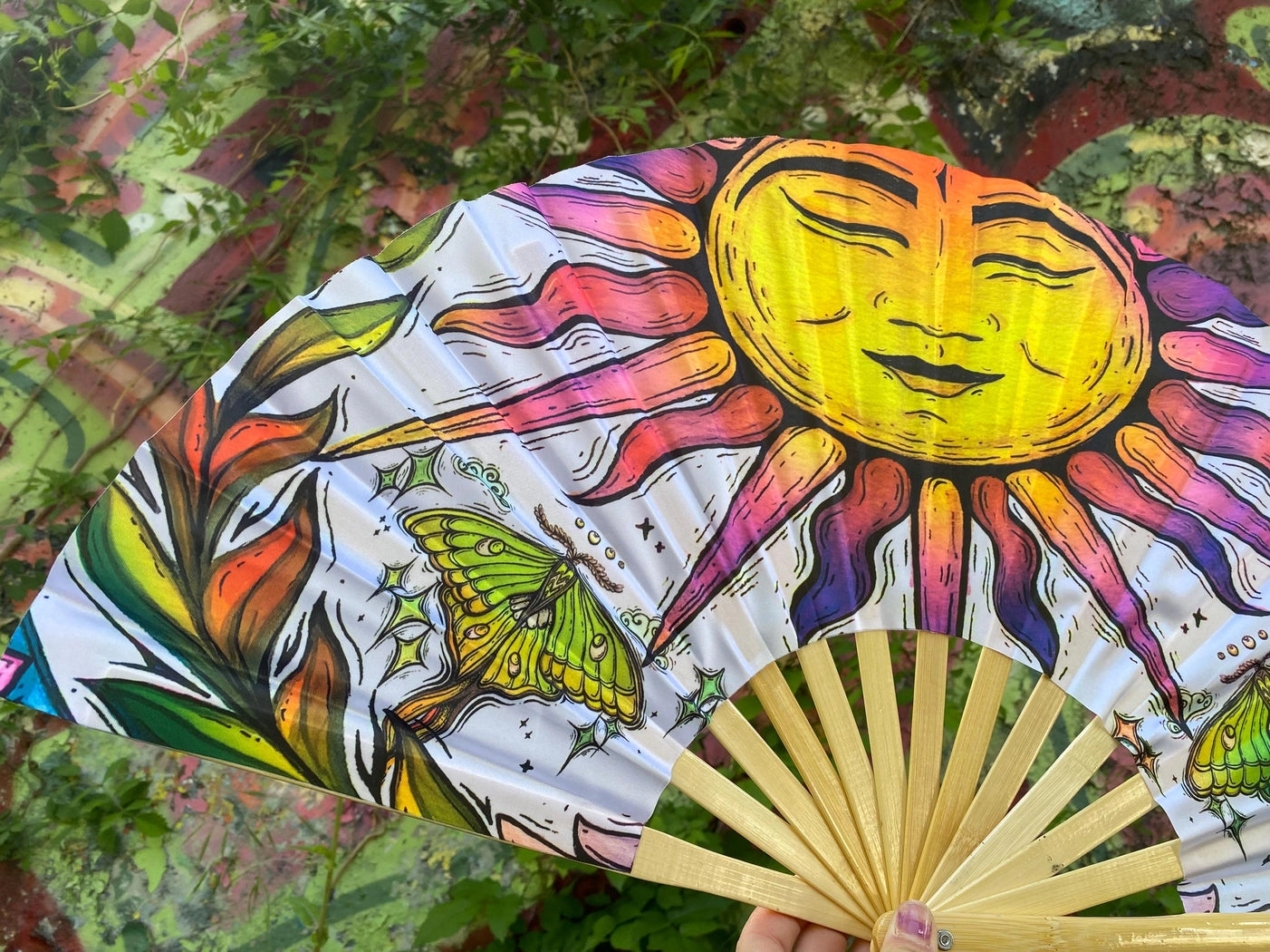 Sun and Luna Moth Fan