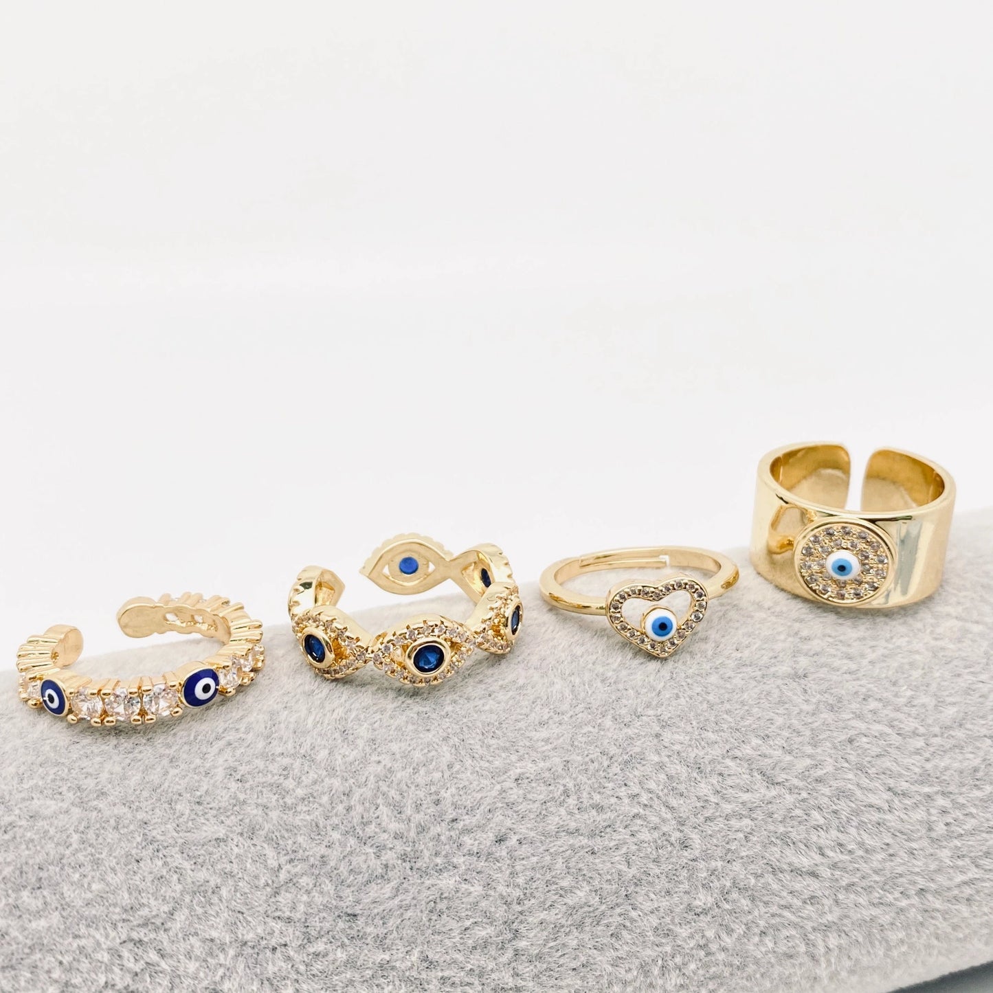 Multi-Style Gold-Plated Evil Eye Ring