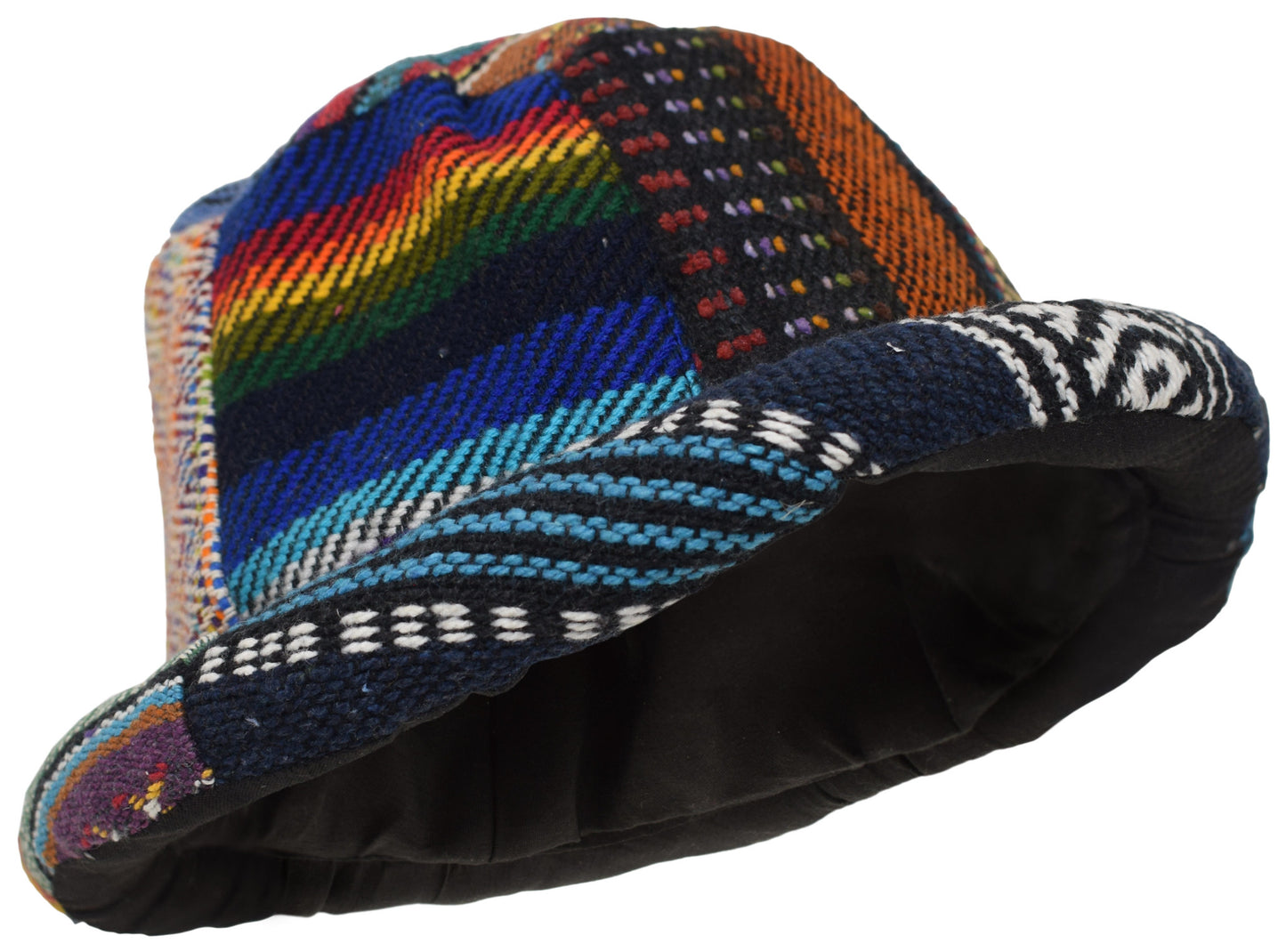 Hippie Patchwork Roll Brim Woven Cotton Festival Hat - COMING SOON