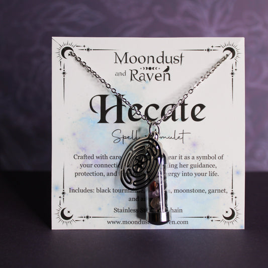 Hecate Spell Jar Amulet Necklace
