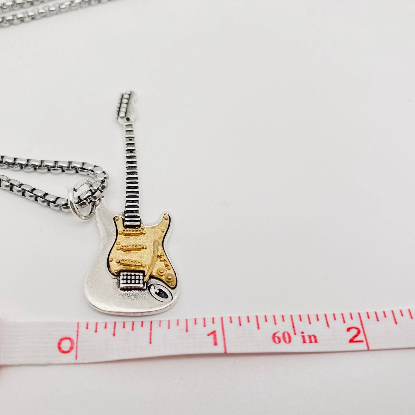 Rock Style Electric Guitar Pendant Necklace