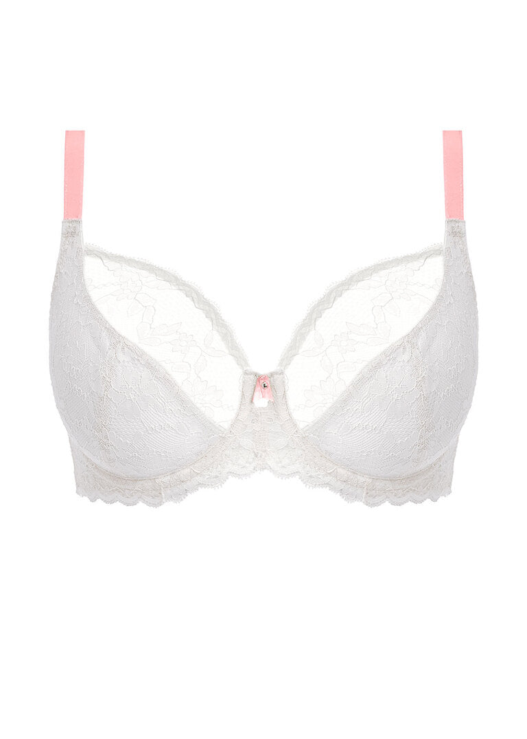 Offbeat White UW Plunge Bra