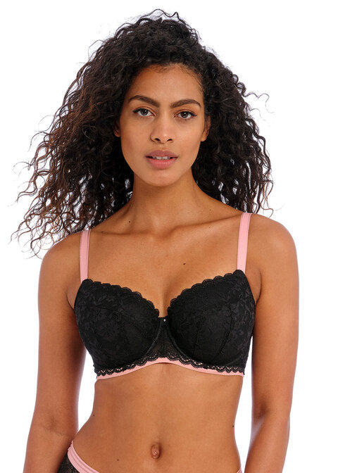 Offbeat Black UW Padded Half Cup Bra