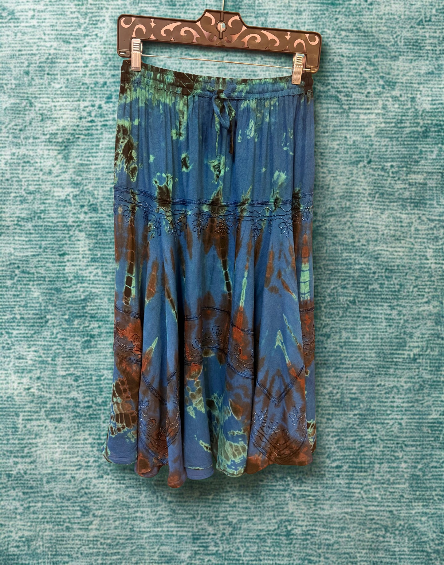 Tie-Dye Mid Length Skirt