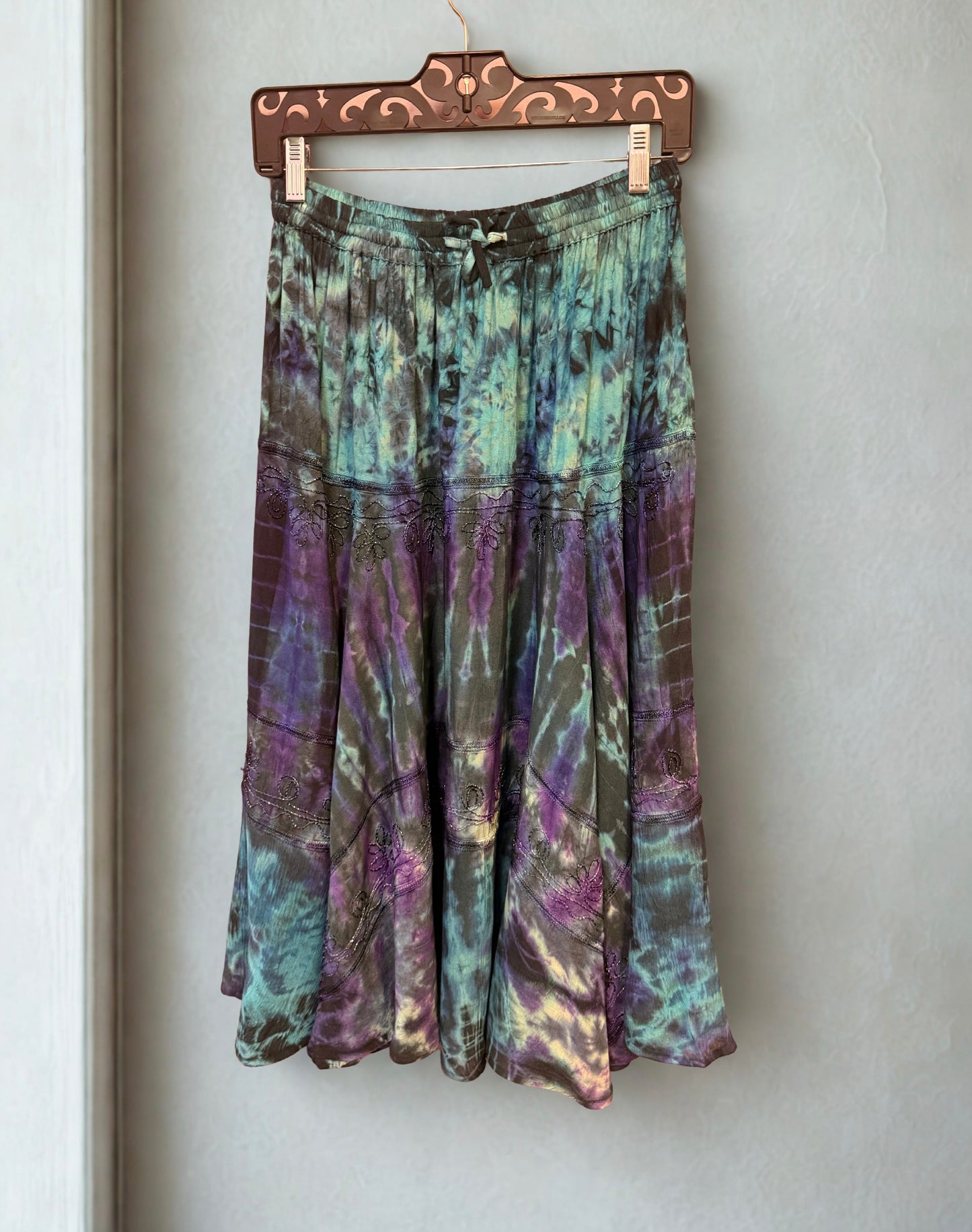Tie-Dye Mid Length Skirt