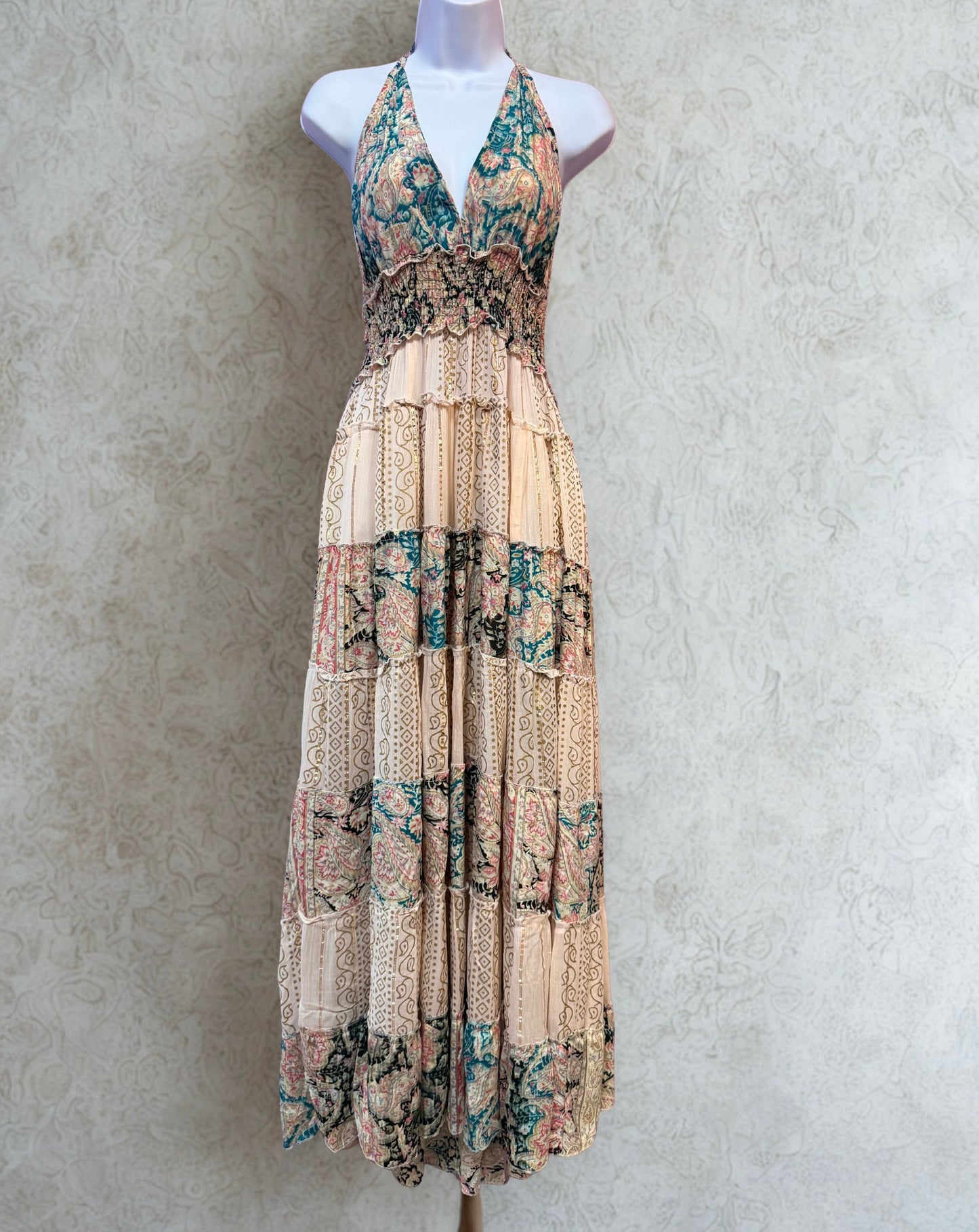 Flowy Tiered Maxi Boho Summer Dress