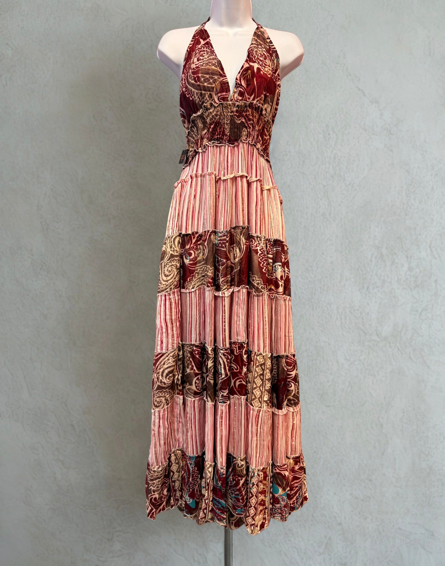 Flowy Tiered Maxi Boho Summer Dress