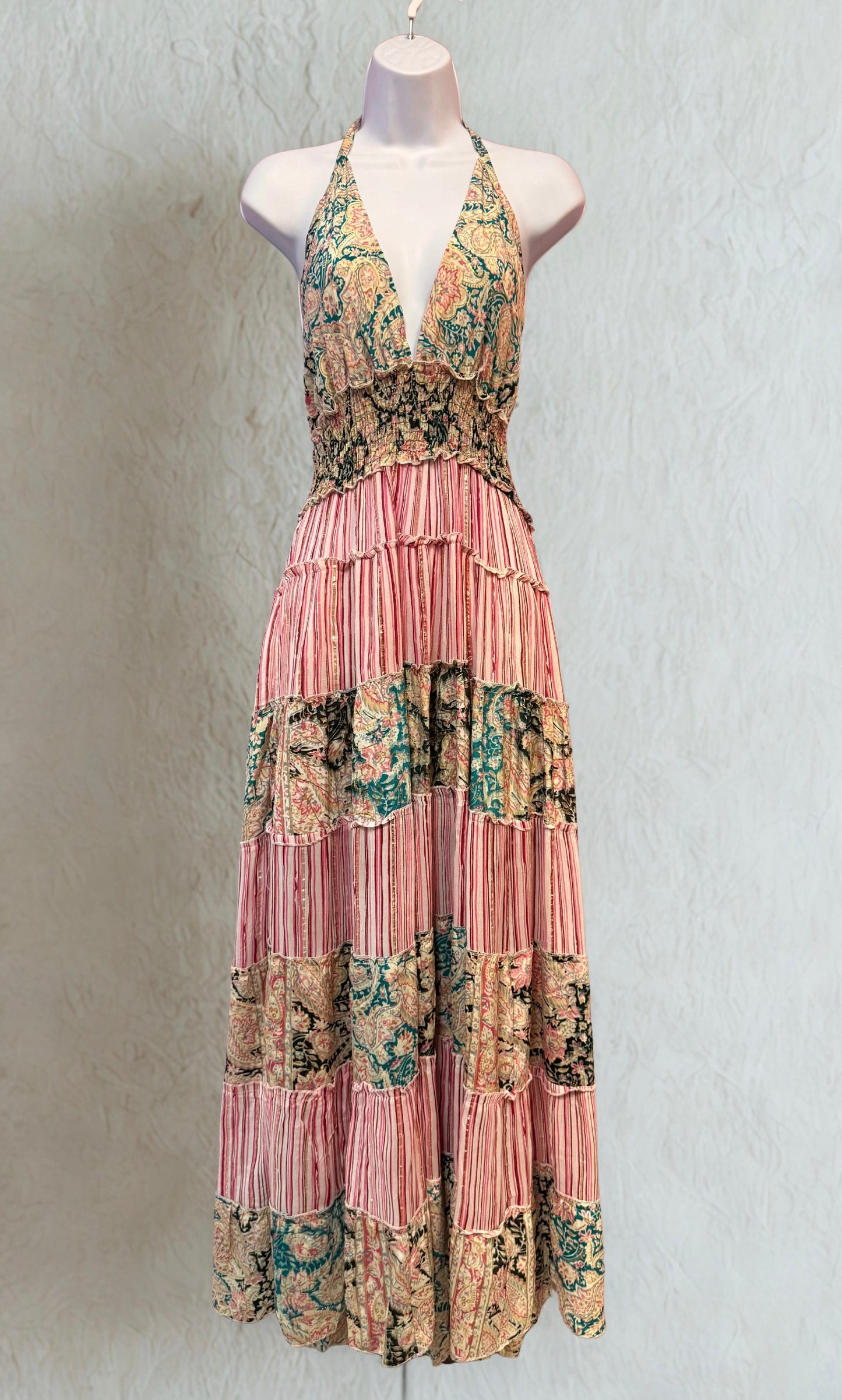 Flowy Tiered Maxi Boho Summer Dress