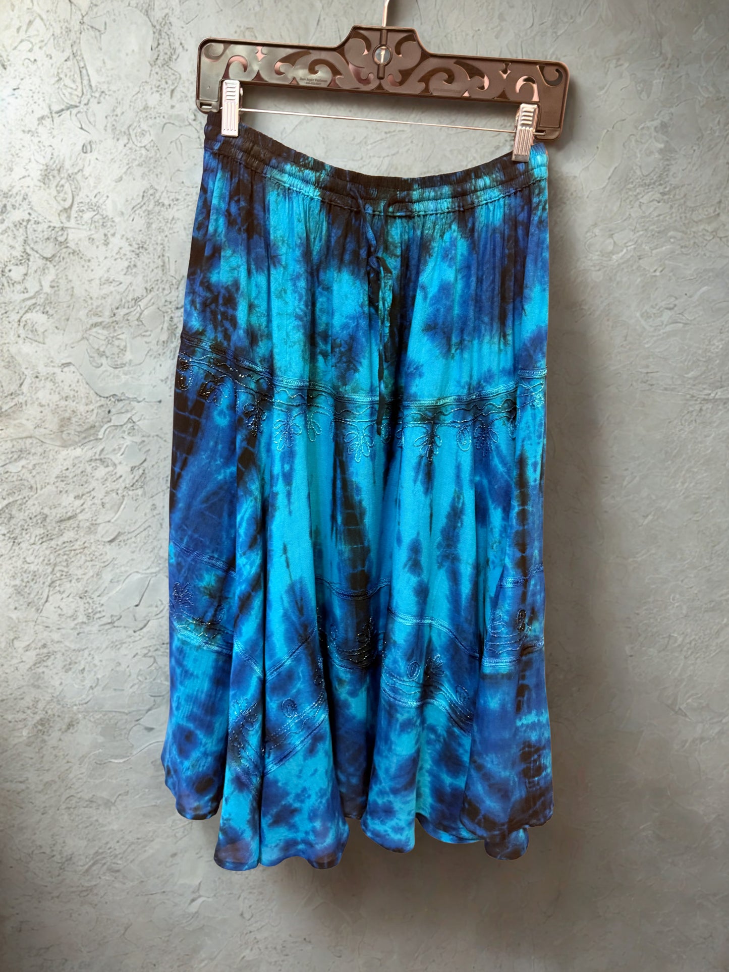Tie-Dye Mid Length Skirt