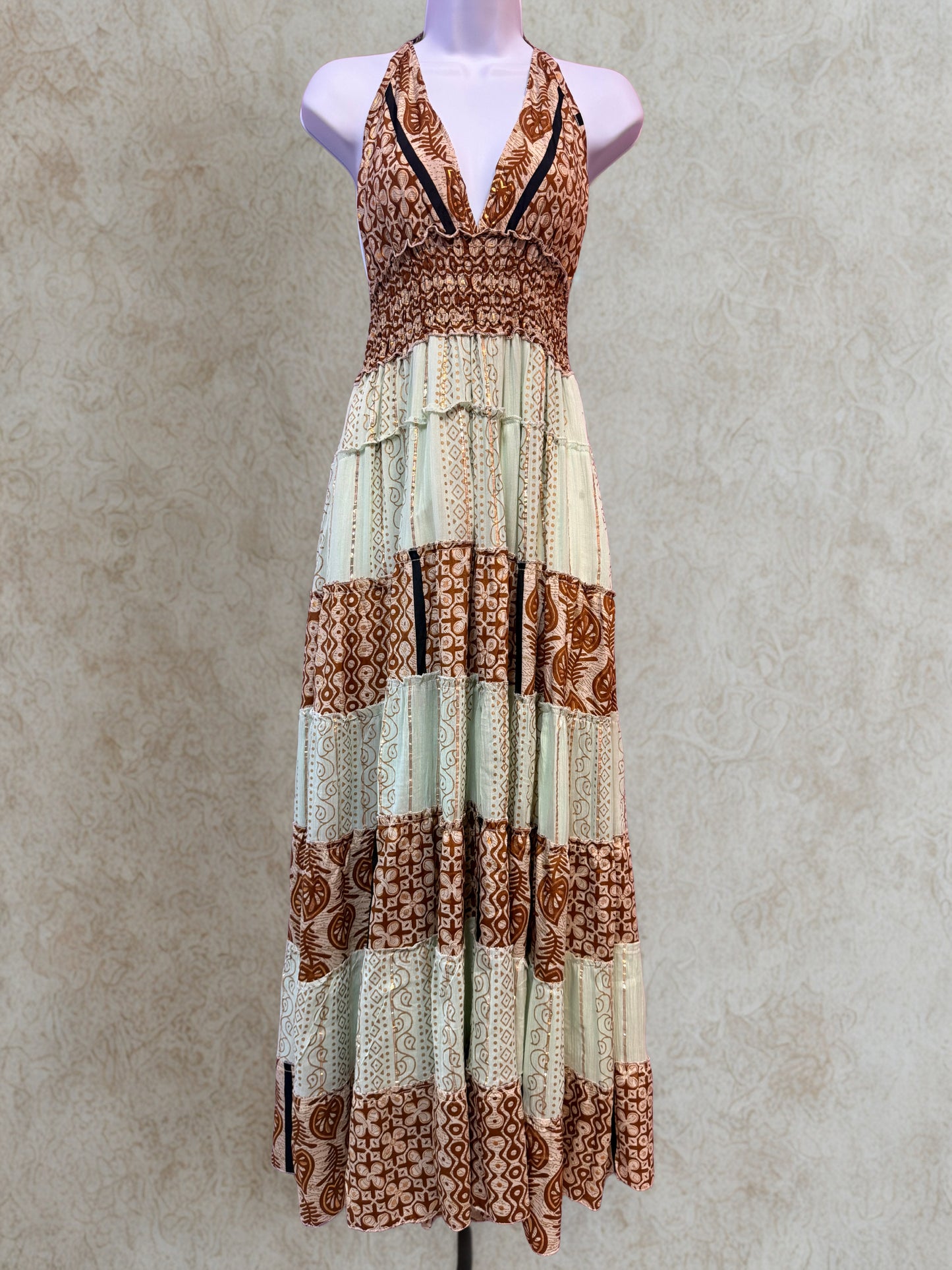 Flowy Tiered Maxi Boho Summer Dress