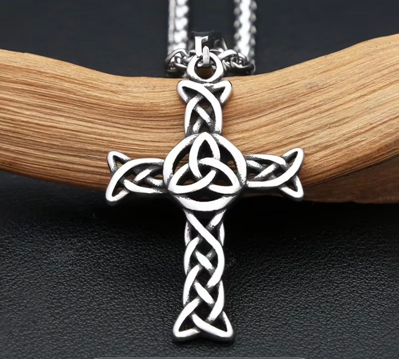Celtic Stainless-Steel Cross Pendent