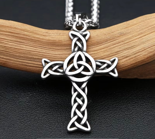 Celtic Stainless-Steel Cross Pendent