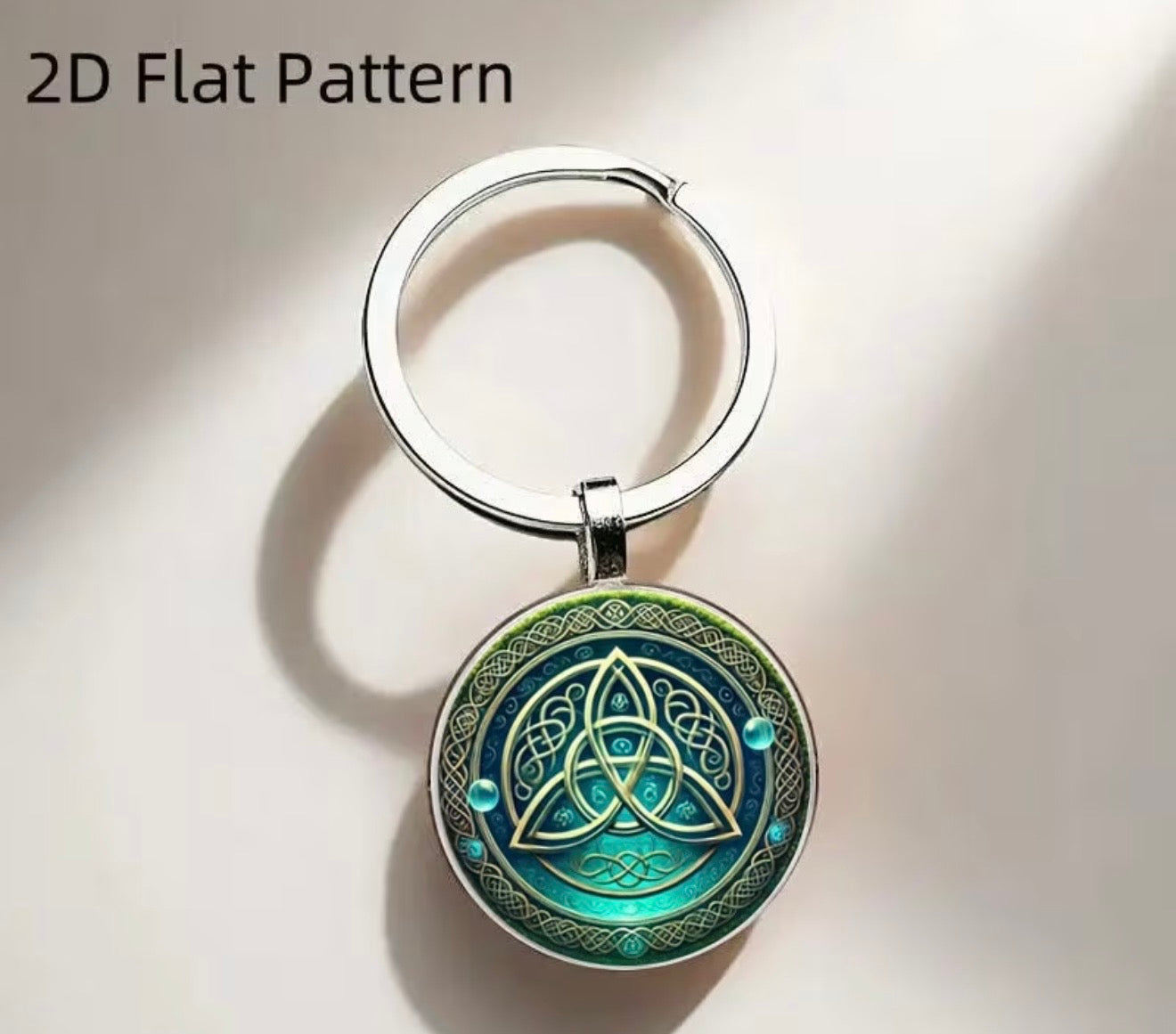 2D Flat Celtic Knot Keychain