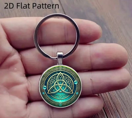 2D Flat Celtic Knot Keychain