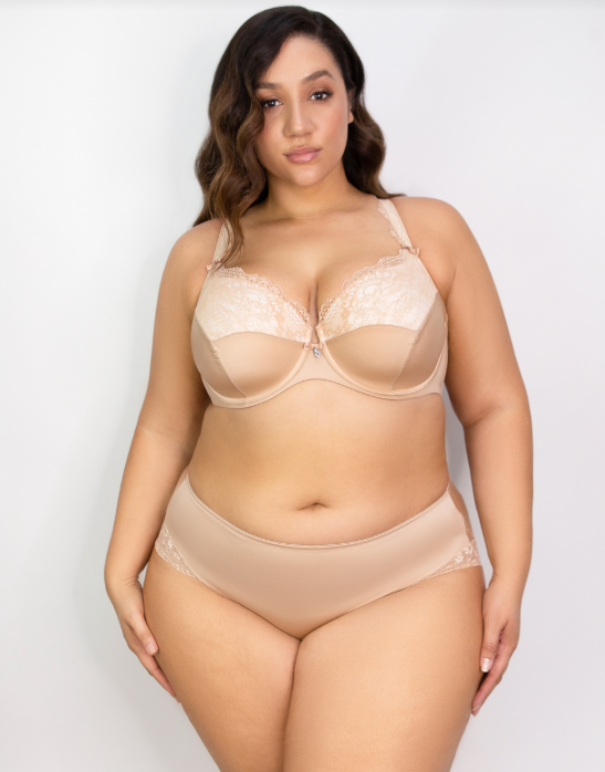 Tulip Lace Champagne Nude Push Up Bra