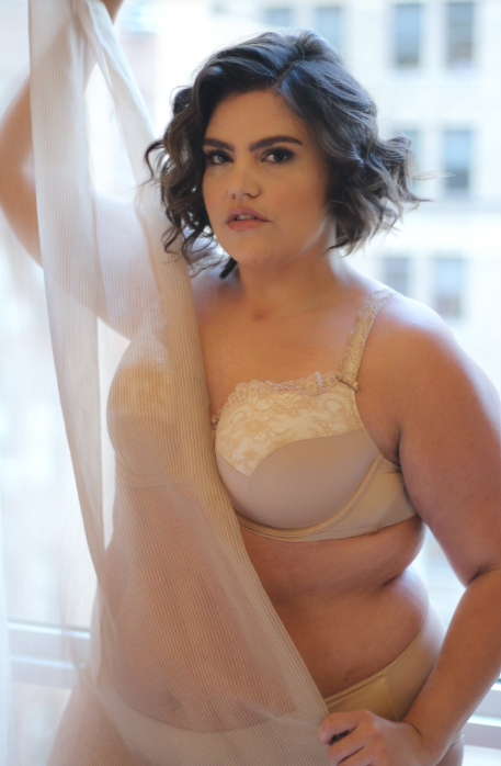 Tulip Lace Champagne Nude Push Up Bra