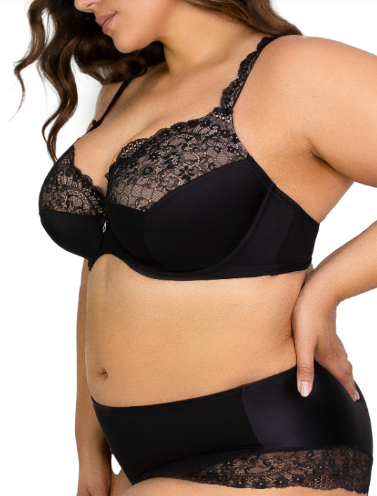 Tulip Lace Black Push Up Bra