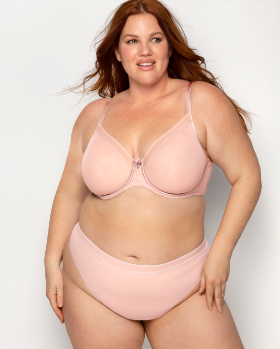 Sheer Mesh High Cut Thong Pantie