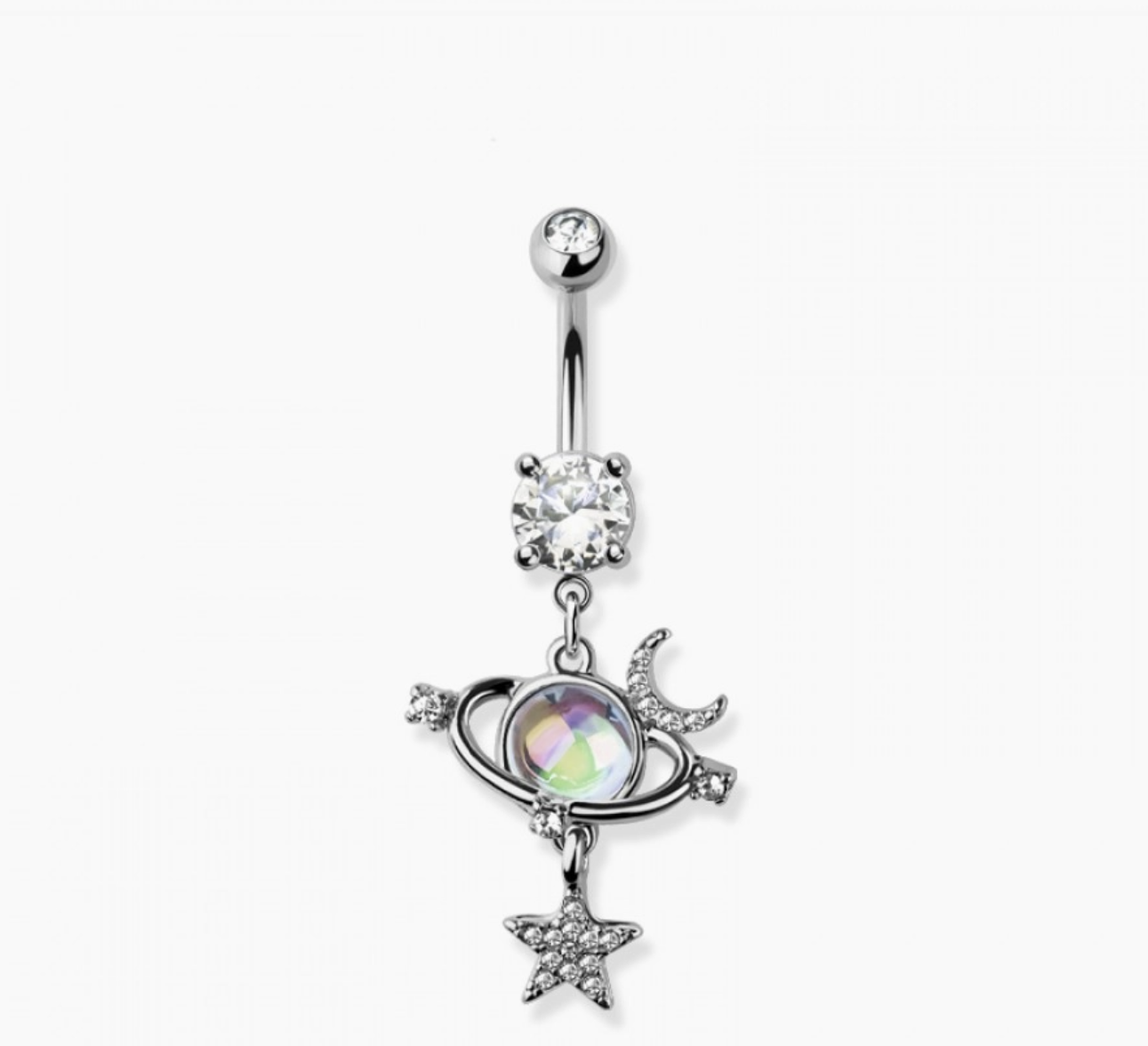 Orbit Planet Dangle 316L Surgical Steel Belly