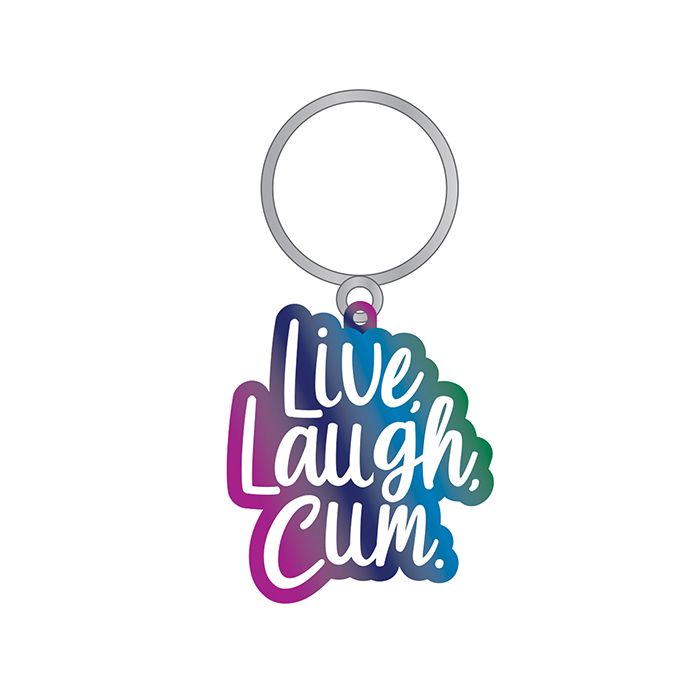 Wood Rocket Live Laugh Cum Keychain