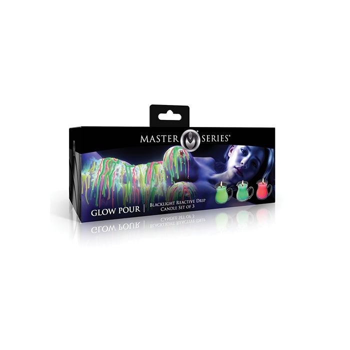 Master Series UV Blacklight Reactive Drip Candle - Set of 3