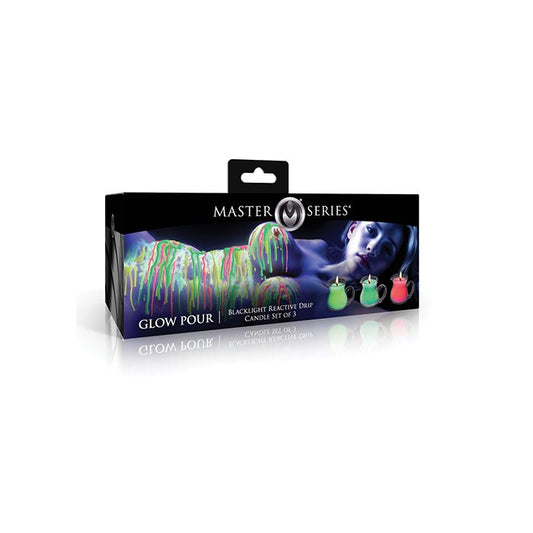 Master Series UV Blacklight Reactive Drip Candle - Set of 3