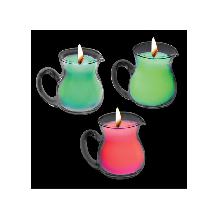 Master Series UV Blacklight Reactive Drip Candle - Set of 3