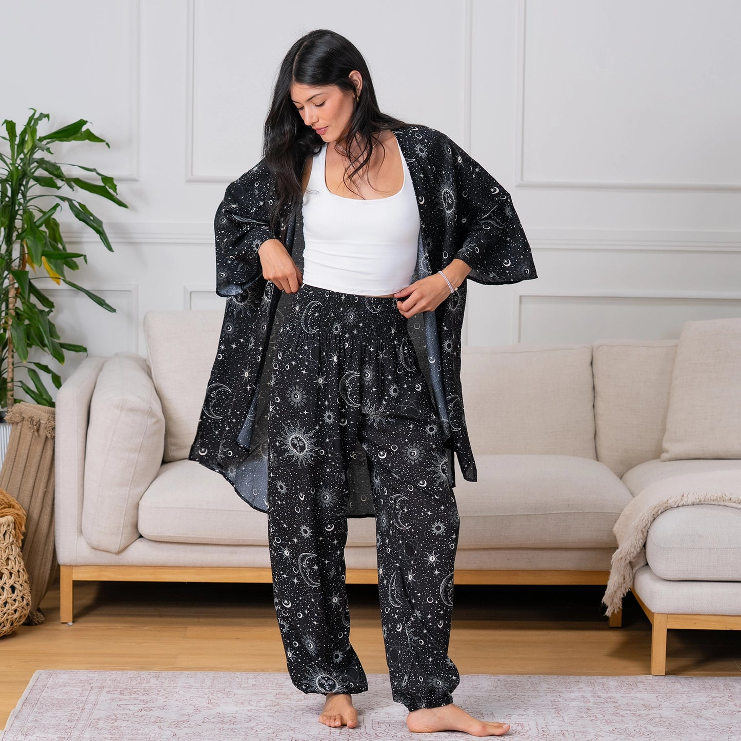 Raven Cosmic Sky Aloha Cover Up