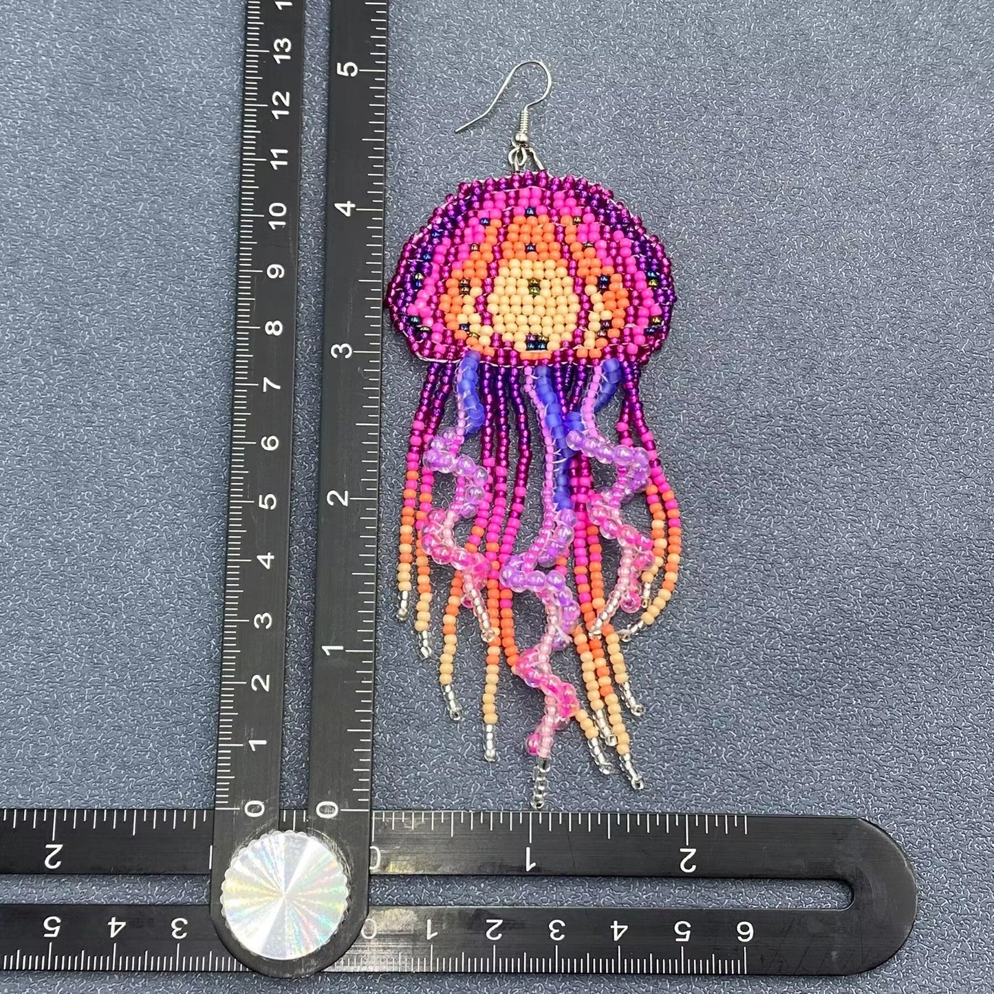 Colorful Jellyfish Beads Fringe Earrings