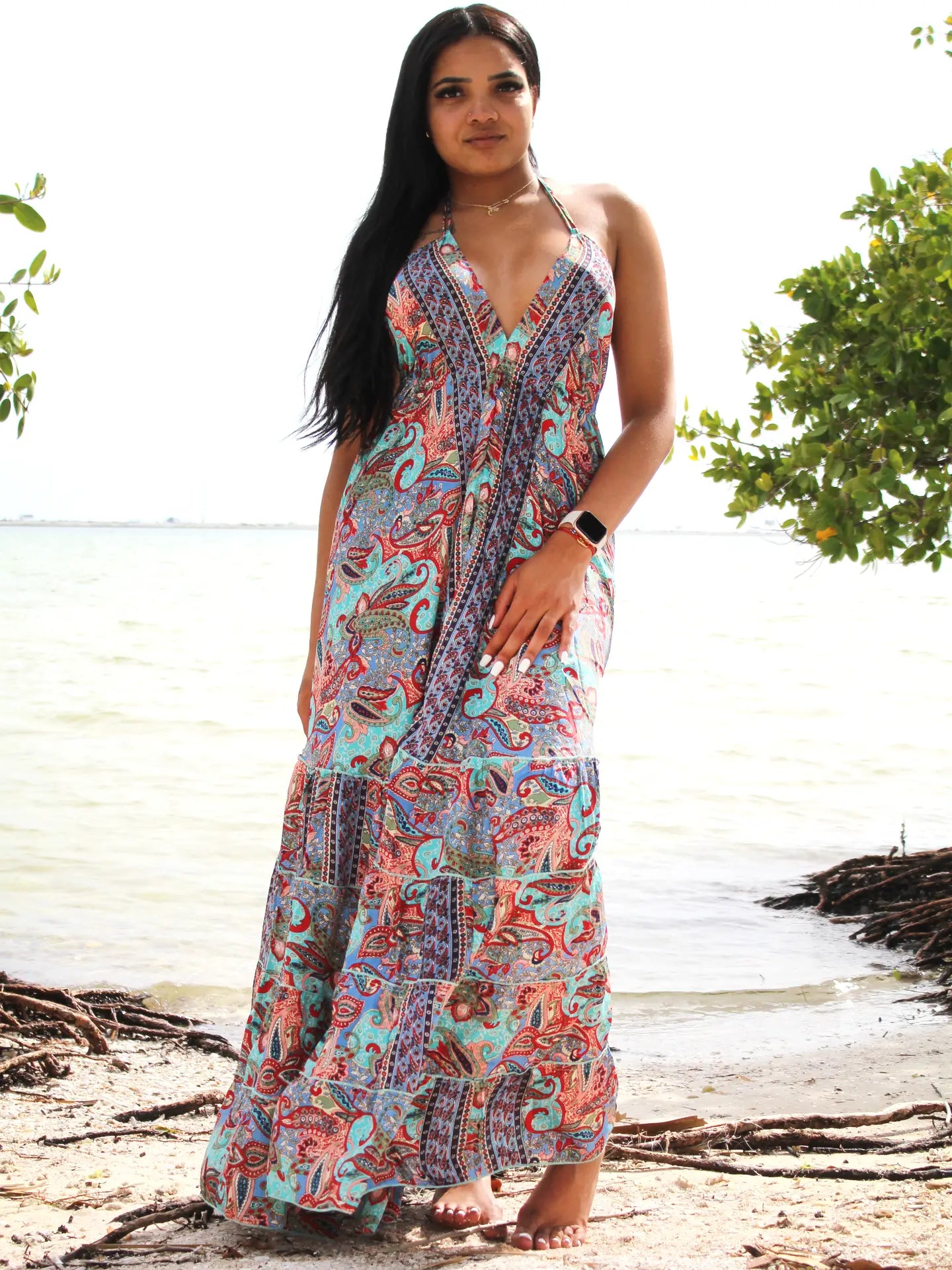 Bohemian Long Ruffle Dress Maxi Dress