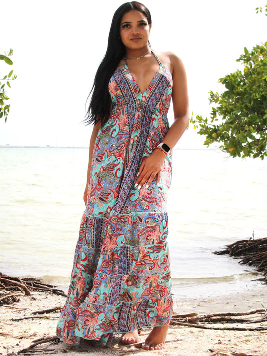 Bohemian Long Ruffle Dress Maxi Dress