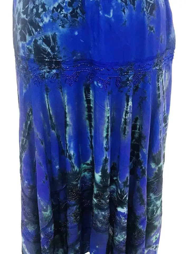 Tie-Dye Mid Length Skirt