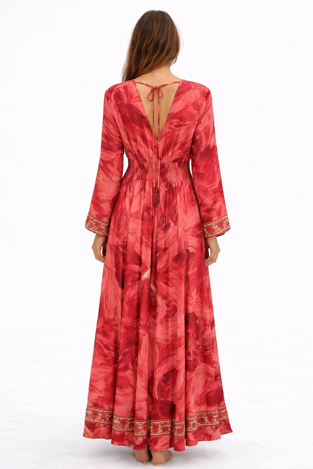 Long Boho Dress W/Pockets