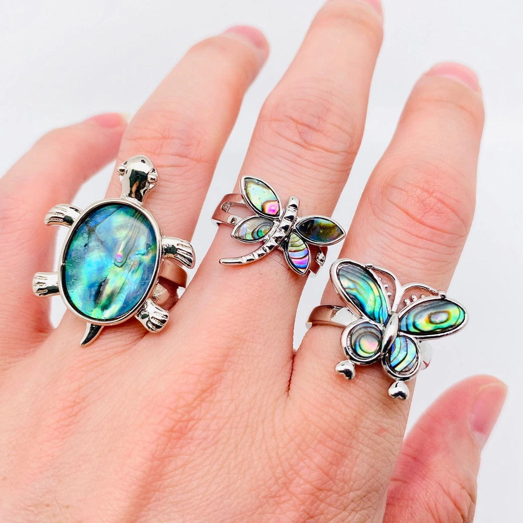Abalone Shells Adjustable Ring