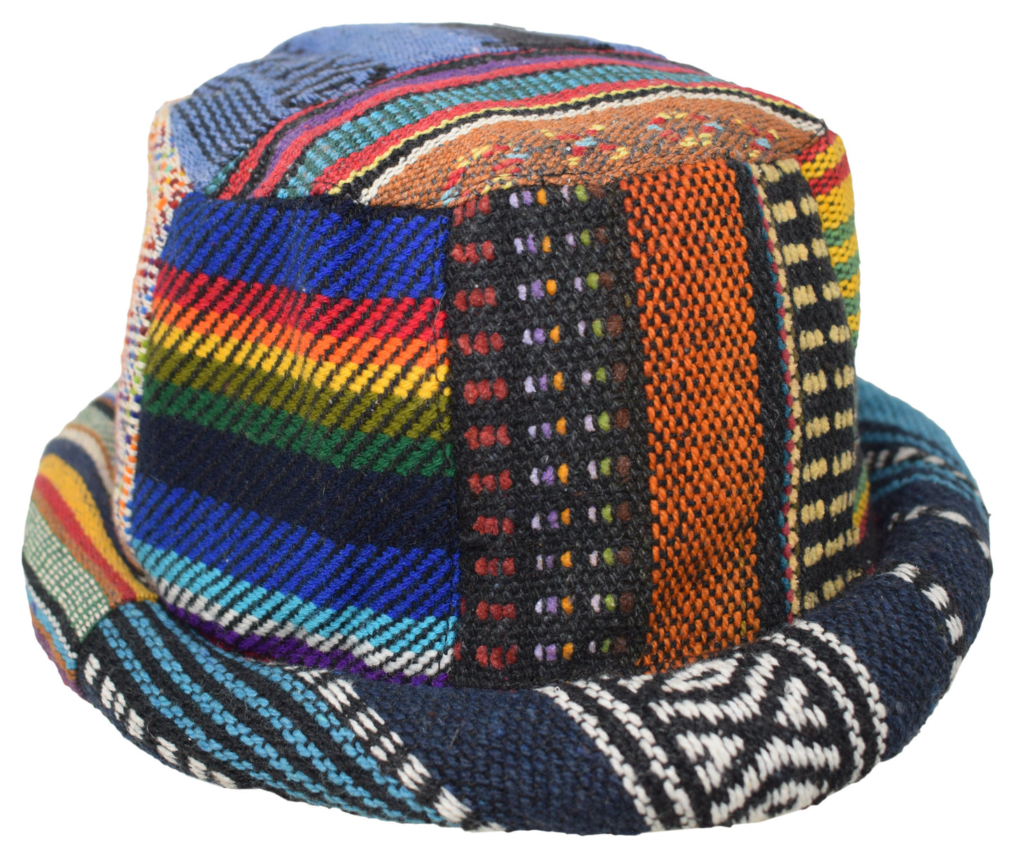 Hippie Patchwork Roll Brim Woven Cotton Festival Hat - COMING SOON