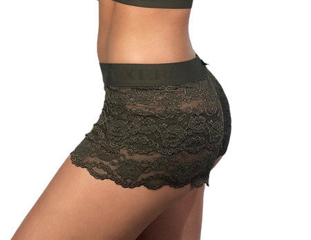 Olive Lace Boxers Logo Band