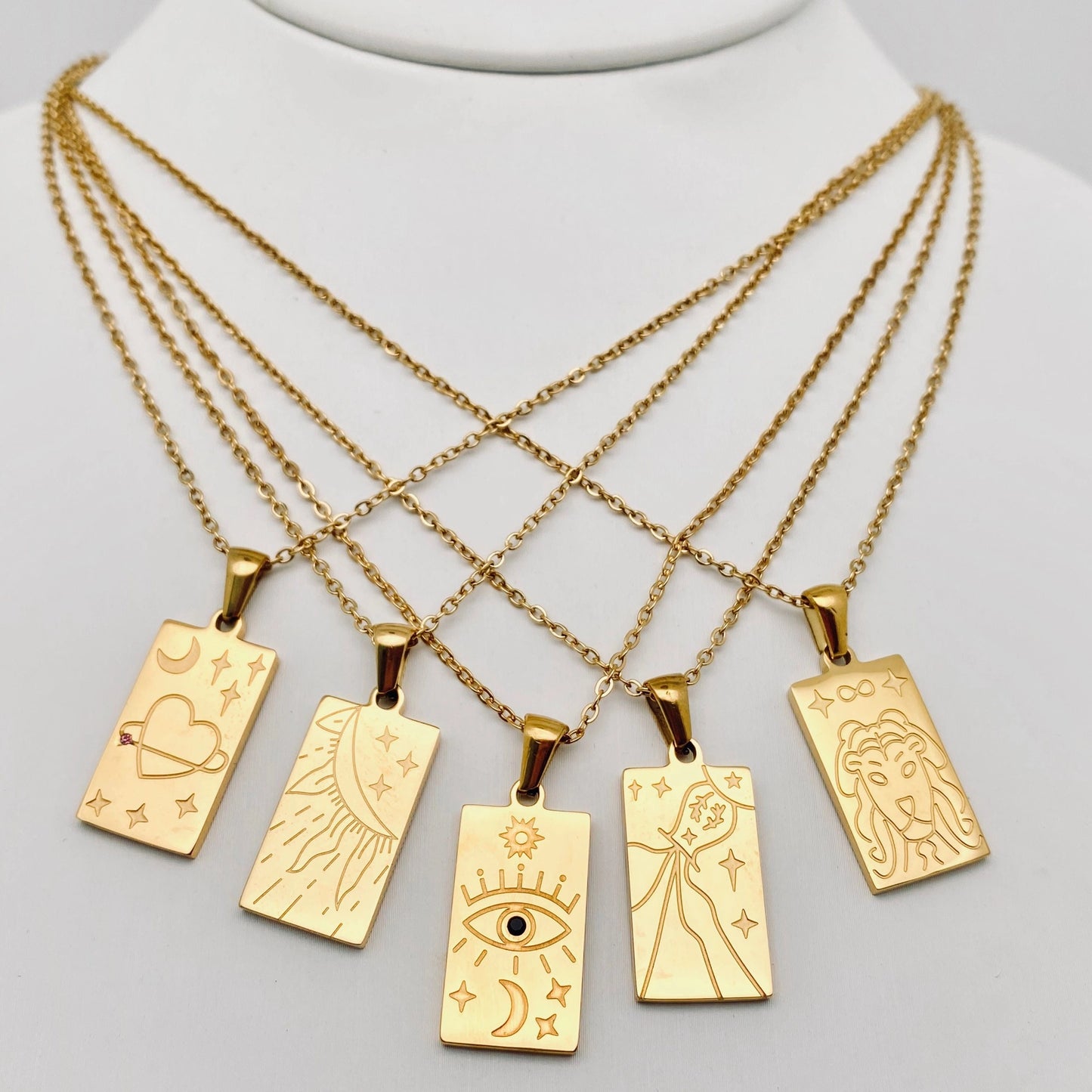 18K Gold-Plated Stainless Steel Tarot Card