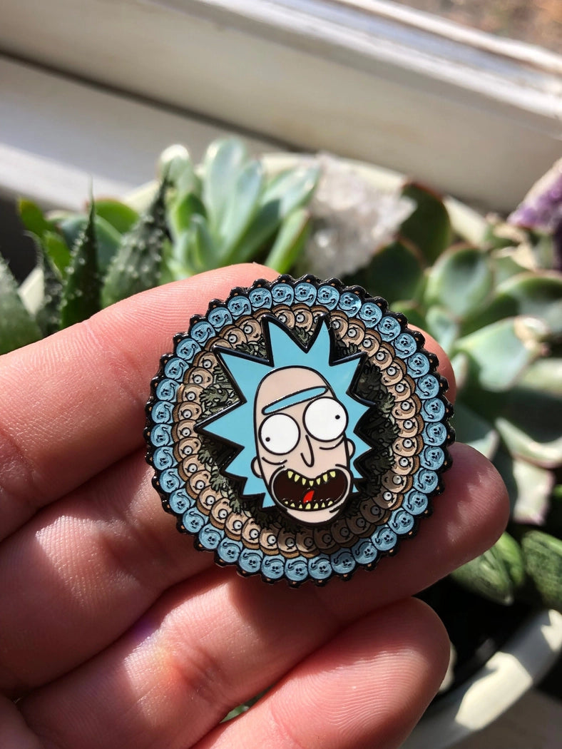 Spun Out Rick Spinner Pin V2 – Cartoon Spinning Enamel Pin